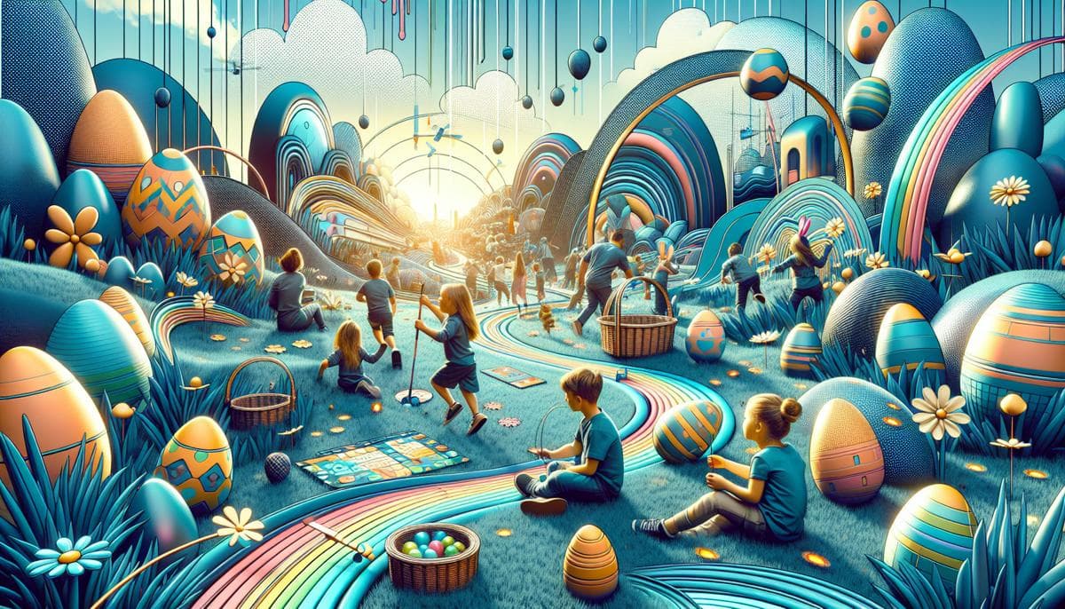Futuristic illustration with dynamic lines and vibrant colors, evoking senses and joy through non-verbal cues.